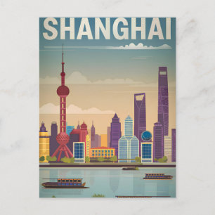 Shanghai Vintage Postkarte