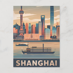 Shanghai Vintage Postkarte