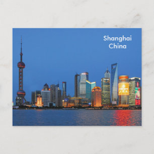 Shanghai Vintage Travel Tourism Ad Postkarte