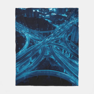 Shanghai Yanan Road Überbrückungsbrücke nachts mit Fleecedecke