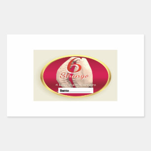 Shango Label-Set für Ocha oder Ebo Rechteckiger Aufkleber