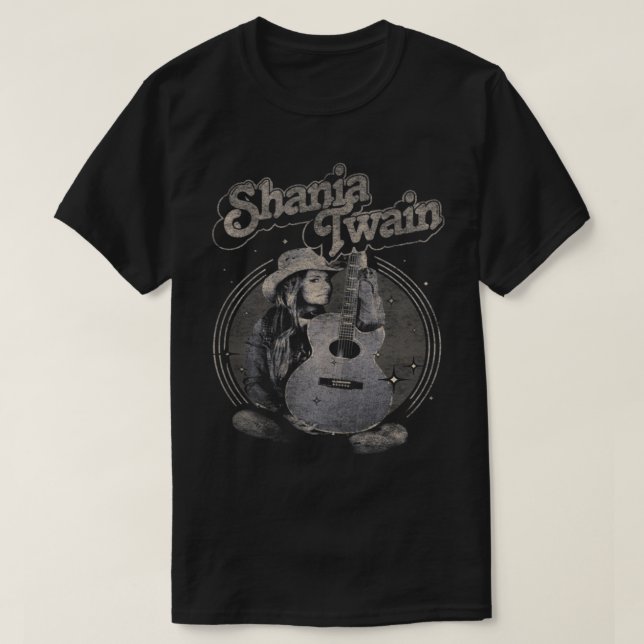 Shania Navy Guitar Foto Classic T - Shirt Copy (Design vorne)