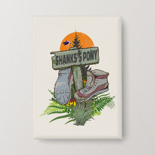 Shanks pony alte Wanderstiefel Button