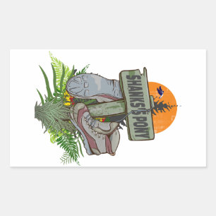 Shanks pony alte Wanderstiefel Rechteckiger Aufkleber