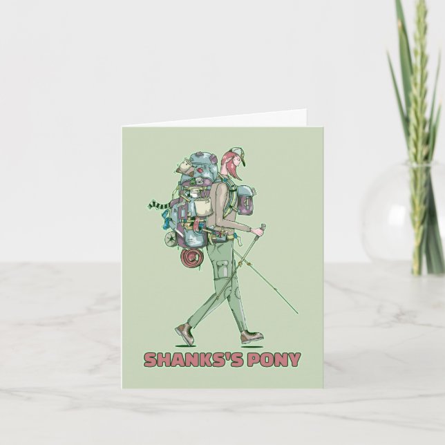 Shanks's pony lustiger Wanderweg Karte (Vorderseite)