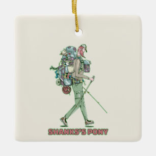 Shanks's pony lustiger Wanderweg Keramikornament