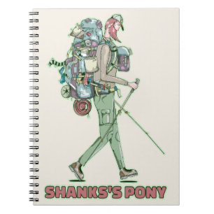 Shanks's pony lustiger Wanderweg Notizblock