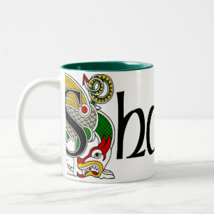 Shanley keltische Drache-Tasse Zweifarbige Tasse
