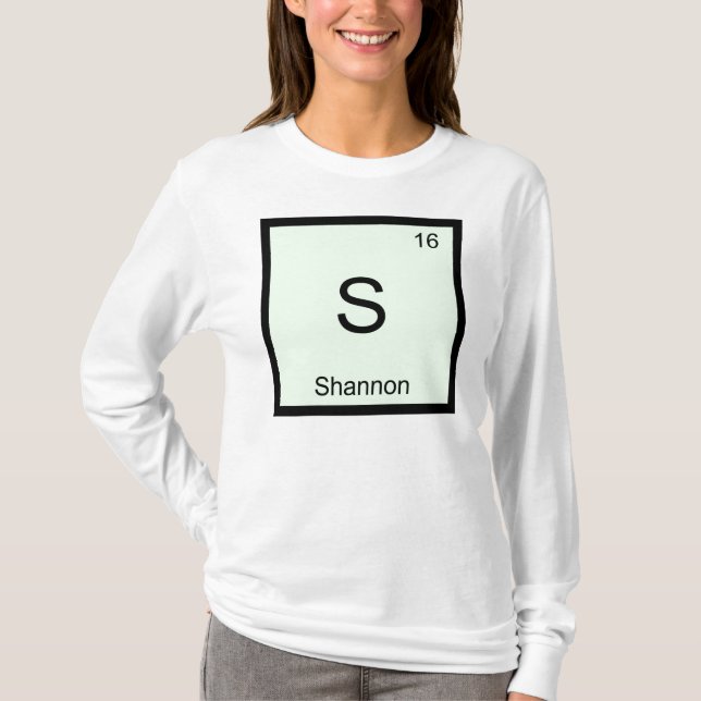 Shannon Name Chemistry Element Periodic Table T-Shirt (Vorderseite)