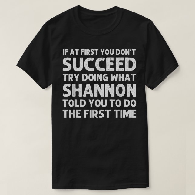 SHANNON Name Personalisiert Birthday Funny Christm T-Shirt (Design vorne)