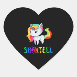 Shantell Unicorn Herz-Aufkleber