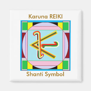 Shanti d.h. Frieden: Karuna Reiki heilendes Symbol Magnet