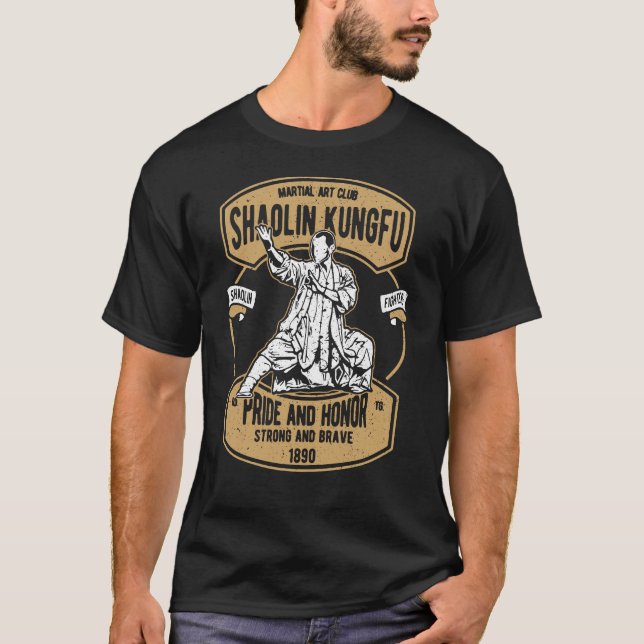 Shaolin Kung Fu Kighter Champ Black Belt Cool T-Shirt (Vorderseite)