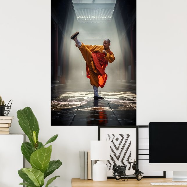Shaolin Kung Fu Warrior Poster (Heimbüro)