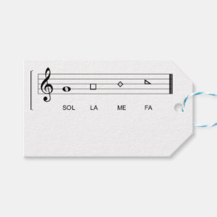 Shape Notes FA SOL LA ME 10 Geschenkanhänger