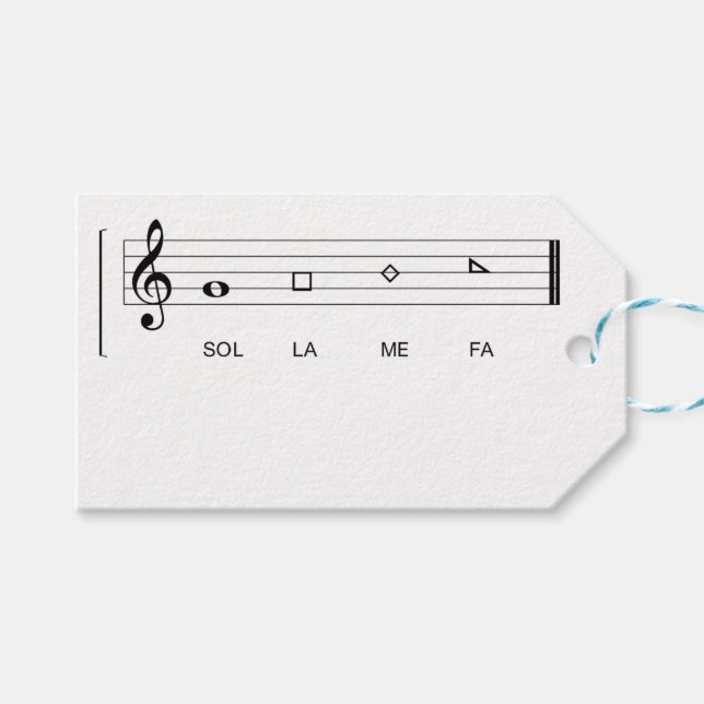 Shape Notes FA SOL LA ME 10 Geschenkanhänger (Vorderseite (Horizontal))