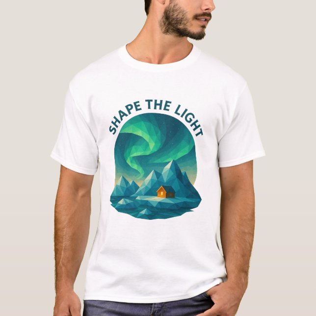 Shape The Light Aurora Mountain Emblem T-Shirt (Vorderseite)