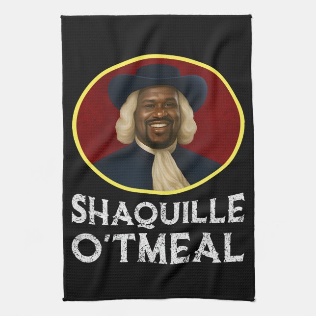 Shaquille Oatfood Funny Meme Geschirrtuch (Vertikal)