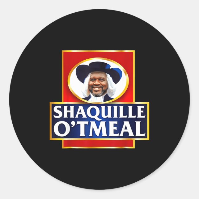 Shaquille Oatmeal Funny Meme  Runder Aufkleber (Vorderseite)