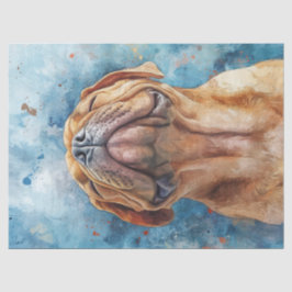 Shar Pei Aquarellmalerei Decoupage Seidenpapier