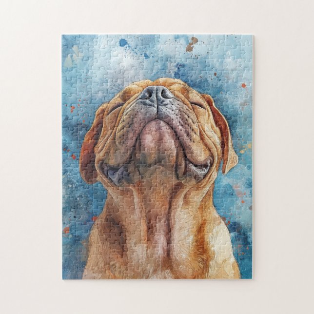 Shar Pei Aquarellmalerei Puzzle (Vertikal)