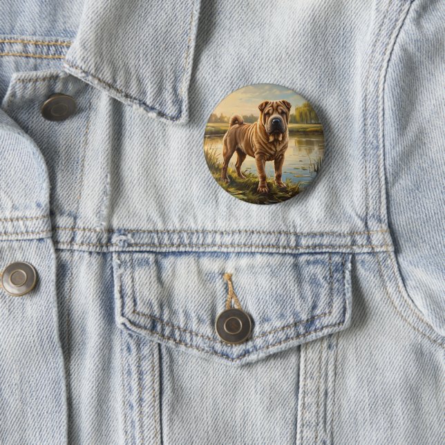 Shar Pei Button (Beispiel)