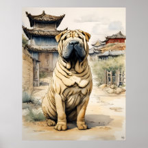 Shar Pei - Dog Art Print