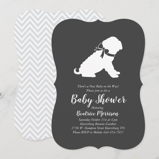 Shar-Pei Dog Baby Shower Gender Neutral Einladung (Vorne/Hinten)
