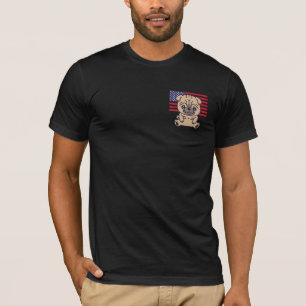 Shar Pei Dog Besitzer 4. Juli Patriotische USA Ame T-Shirt