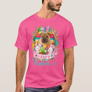 Shar Pei Dog Ostereier Basket Bunnies Happy E T-Shirt