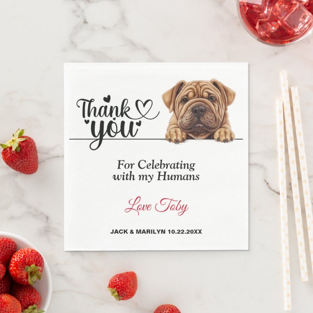 Shar-Pei Dog Paper Napkin Serviette (Beispiel)