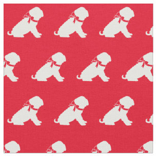 Shar Pei Dog Silhouette Pet Red Stoff