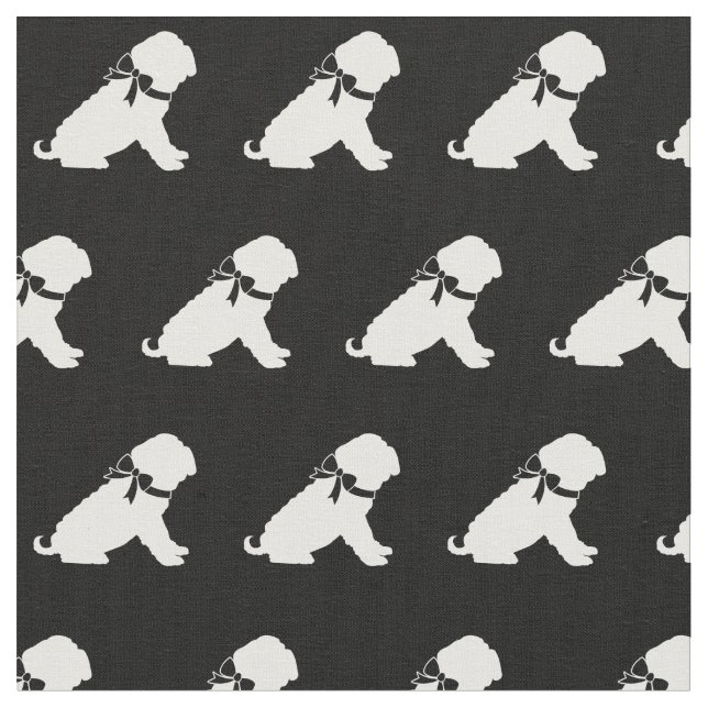 Shar Pei Dog Silhouette Pet Stoff (Nahaufnahme)