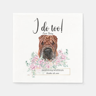 Shar Pei Dog Wedding Cocktail Napkins Serviette