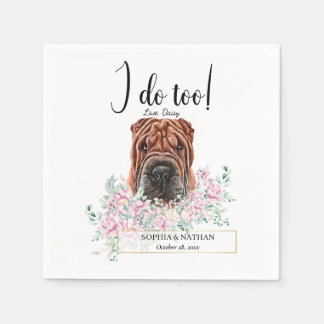 Shar Pei Dog Wedding Cocktail Napkins Serviette