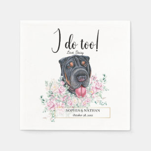 Shar Pei Dog Wedding Cocktail Napkins Serviette