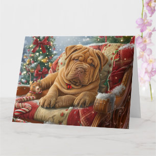 Shar Pei Dog Weihnachtsfest Karte