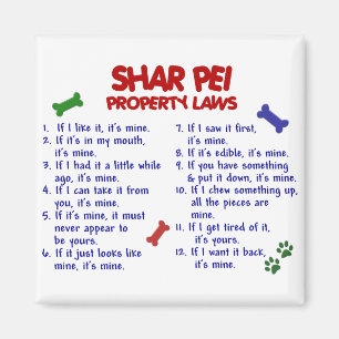 SHAR PEI Eigentums-Gesetze 2 Magnet