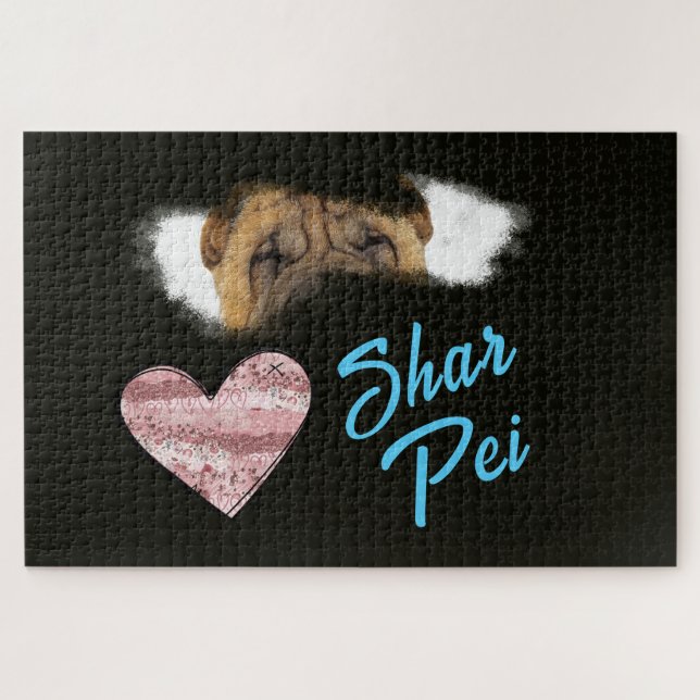 Shar Pei Eyes Solid Color 1000 Stück Puzzle (Horizontal)