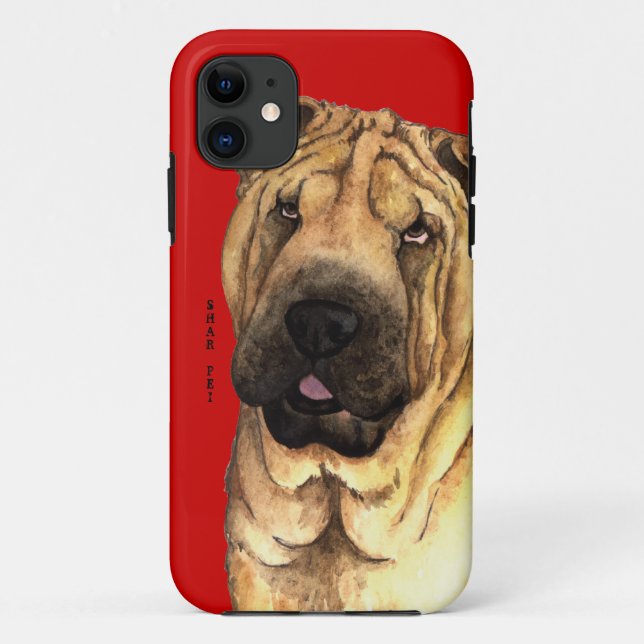 Shar-Pei-Farbblock Case-Mate iPhone Hülle (Rückseite)