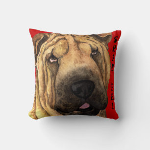Shar-Pei-Farbblock Kissen