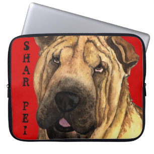 Shar-Pei-Farbblock Laptopschutzhülle