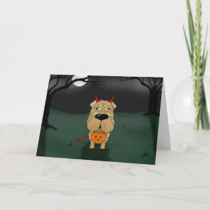 Shar-Pei Halloween Karte