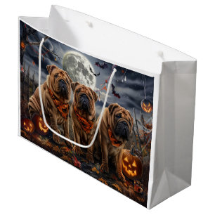 Shar Pei Halloween Spooky Große Geschenktüte