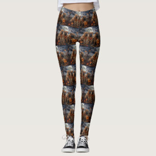 Shar Pei Halloween Spooky Leggings