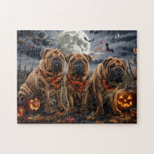 Shar Pei Halloween Spooky Puzzle
