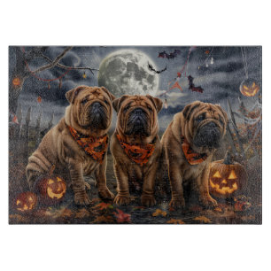 Shar Pei Halloween Spooky Schneidebrett