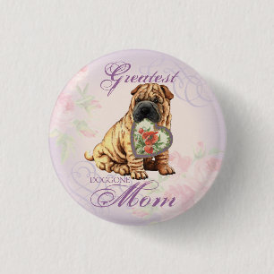 Shar-Pei Heart Mama Button