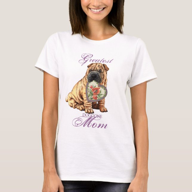 Shar-Pei-Herz-Mama T-Shirt (Vorderseite)