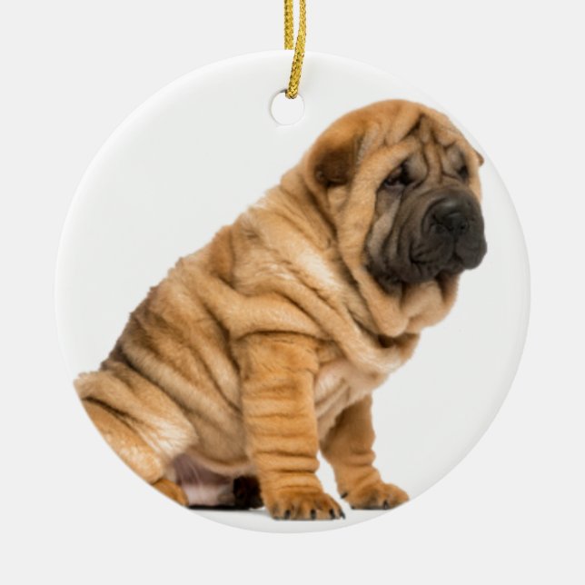 Shar pei Hund Keramikornament (Vorne)